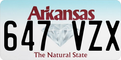 AR license plate 647VZX