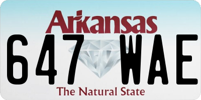 AR license plate 647WAE