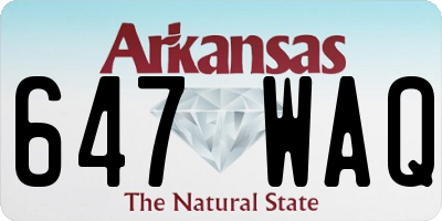 AR license plate 647WAQ