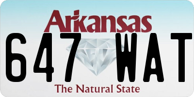 AR license plate 647WAT
