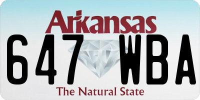 AR license plate 647WBA
