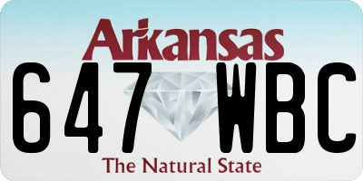 AR license plate 647WBC