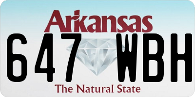AR license plate 647WBH