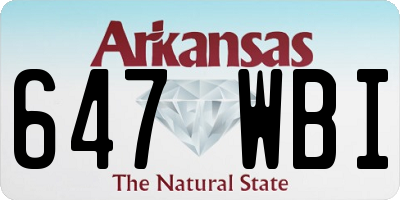 AR license plate 647WBI
