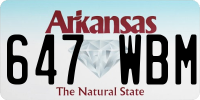 AR license plate 647WBM