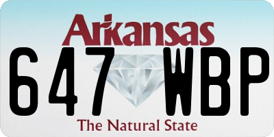 AR license plate 647WBP