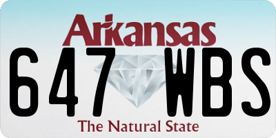 AR license plate 647WBS