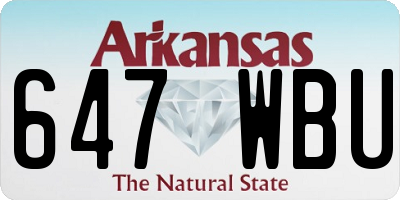 AR license plate 647WBU
