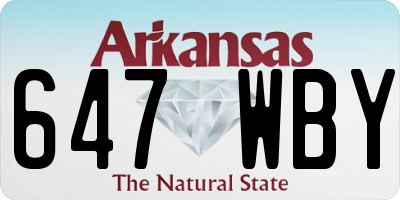 AR license plate 647WBY