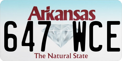 AR license plate 647WCE