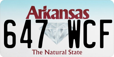AR license plate 647WCF