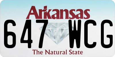 AR license plate 647WCG