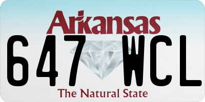 AR license plate 647WCL