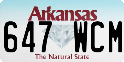 AR license plate 647WCM