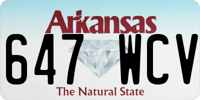 AR license plate 647WCV