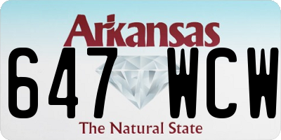 AR license plate 647WCW