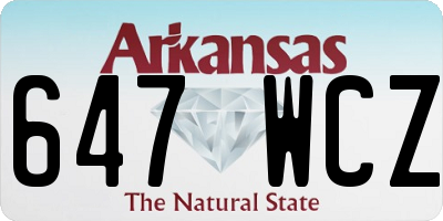 AR license plate 647WCZ