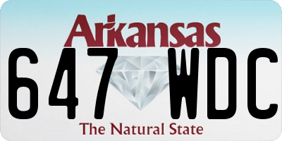 AR license plate 647WDC