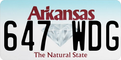 AR license plate 647WDG