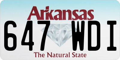 AR license plate 647WDI
