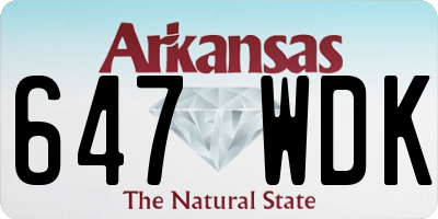 AR license plate 647WDK