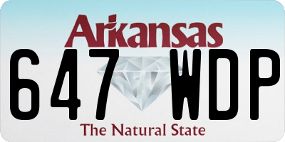 AR license plate 647WDP