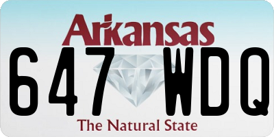 AR license plate 647WDQ
