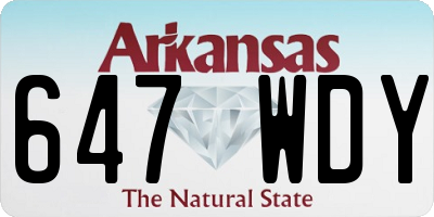 AR license plate 647WDY
