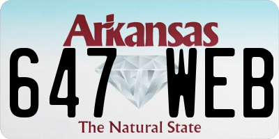 AR license plate 647WEB