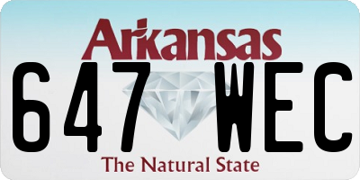 AR license plate 647WEC