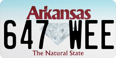 AR license plate 647WEE