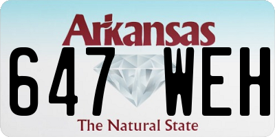 AR license plate 647WEH