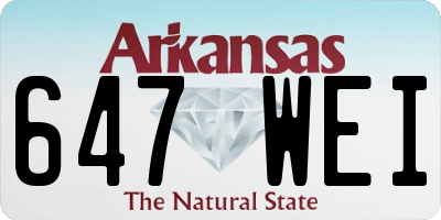 AR license plate 647WEI