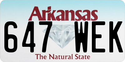 AR license plate 647WEK
