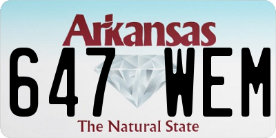 AR license plate 647WEM