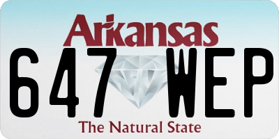 AR license plate 647WEP