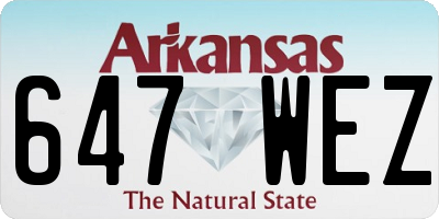 AR license plate 647WEZ