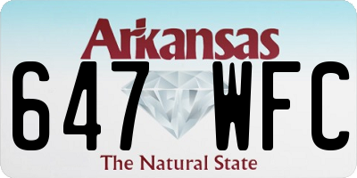 AR license plate 647WFC