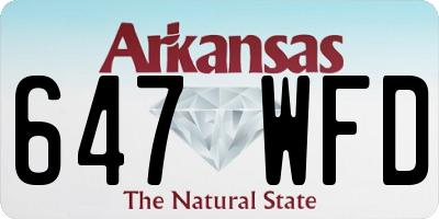 AR license plate 647WFD