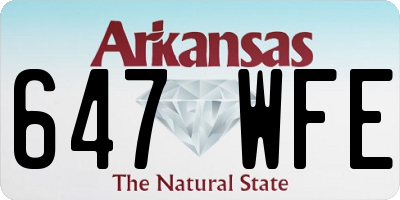 AR license plate 647WFE