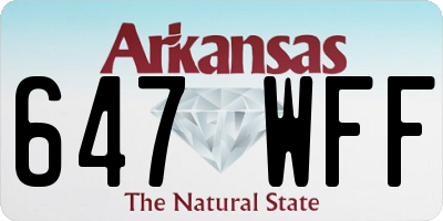 AR license plate 647WFF