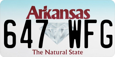 AR license plate 647WFG