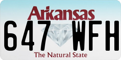 AR license plate 647WFH