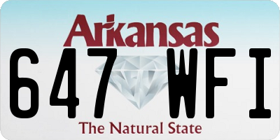 AR license plate 647WFI