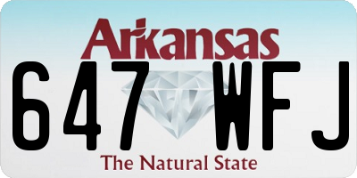 AR license plate 647WFJ