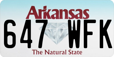 AR license plate 647WFK