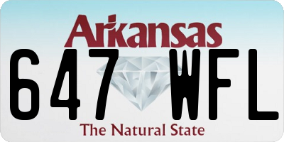 AR license plate 647WFL