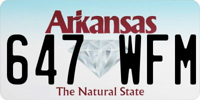AR license plate 647WFM