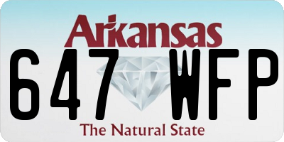 AR license plate 647WFP