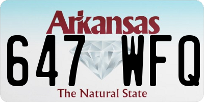 AR license plate 647WFQ